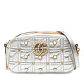 Gucci Small GG Marmont Pearl Studded Matelasse Leather Aria Crossbody