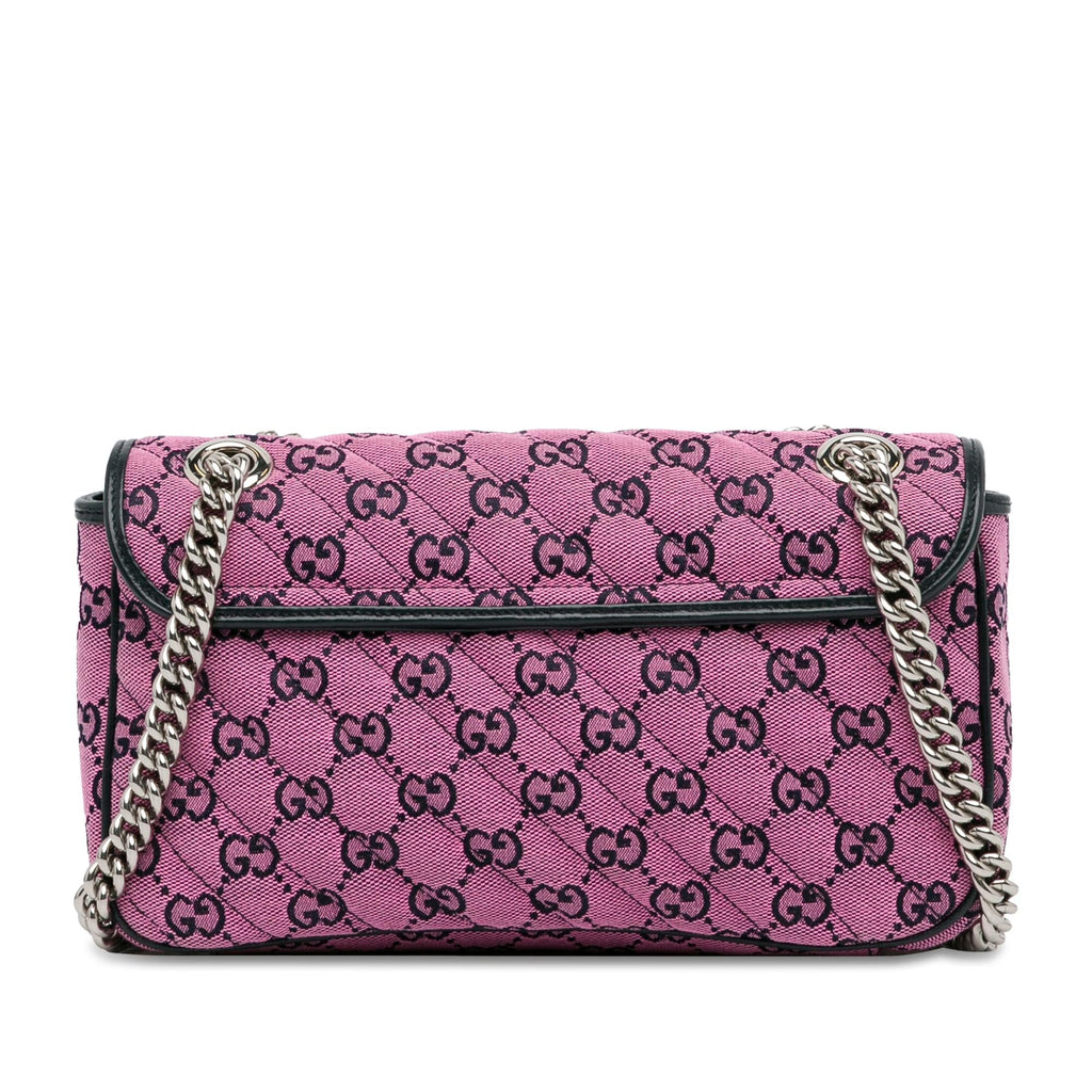 Gucci Small GG Multicolor Canvas Marmont Crossbody Bag (SHG-T1ZD4V)