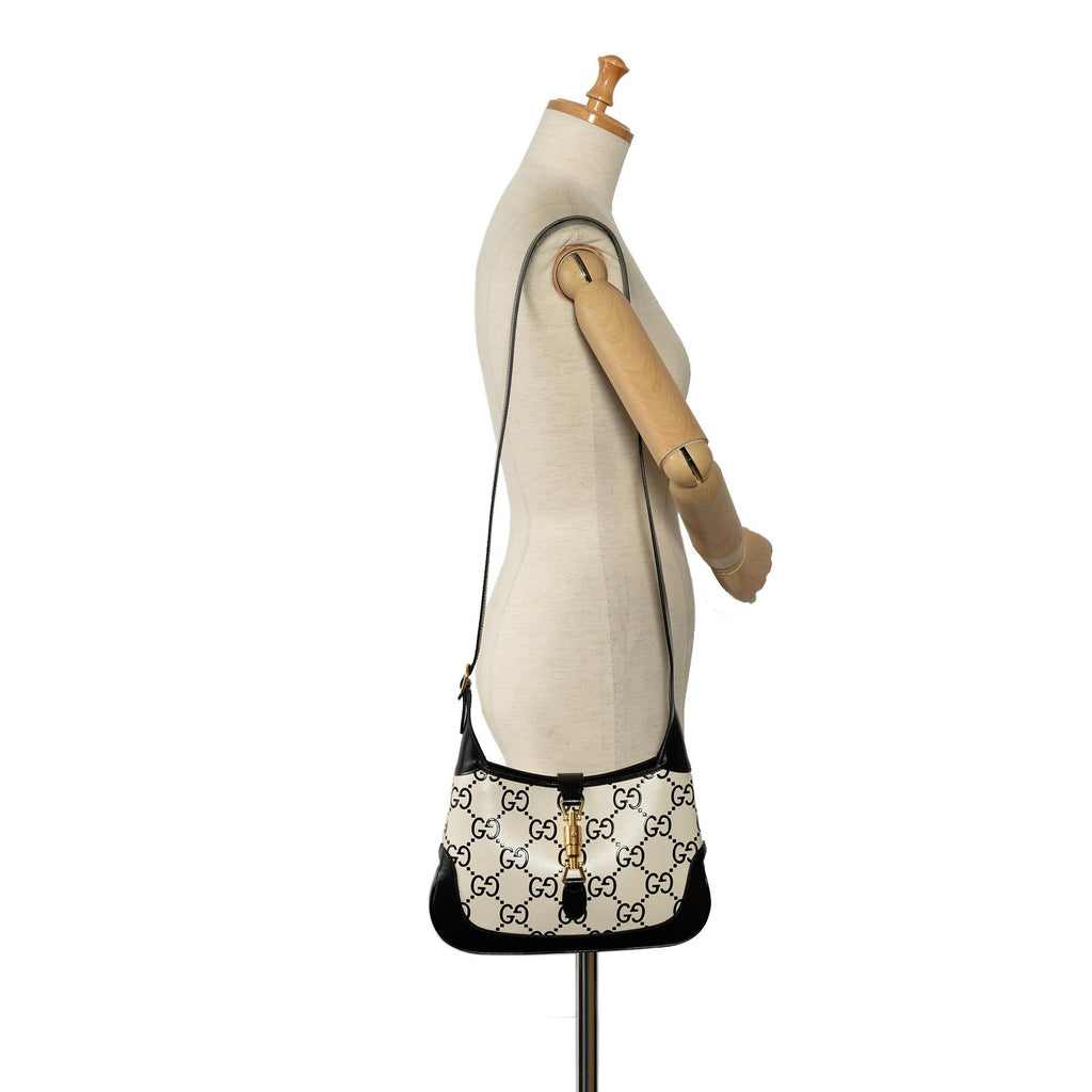 Gucci Small GG Print Leather Jackie 1961 Bag (SHG-nLCbtl)