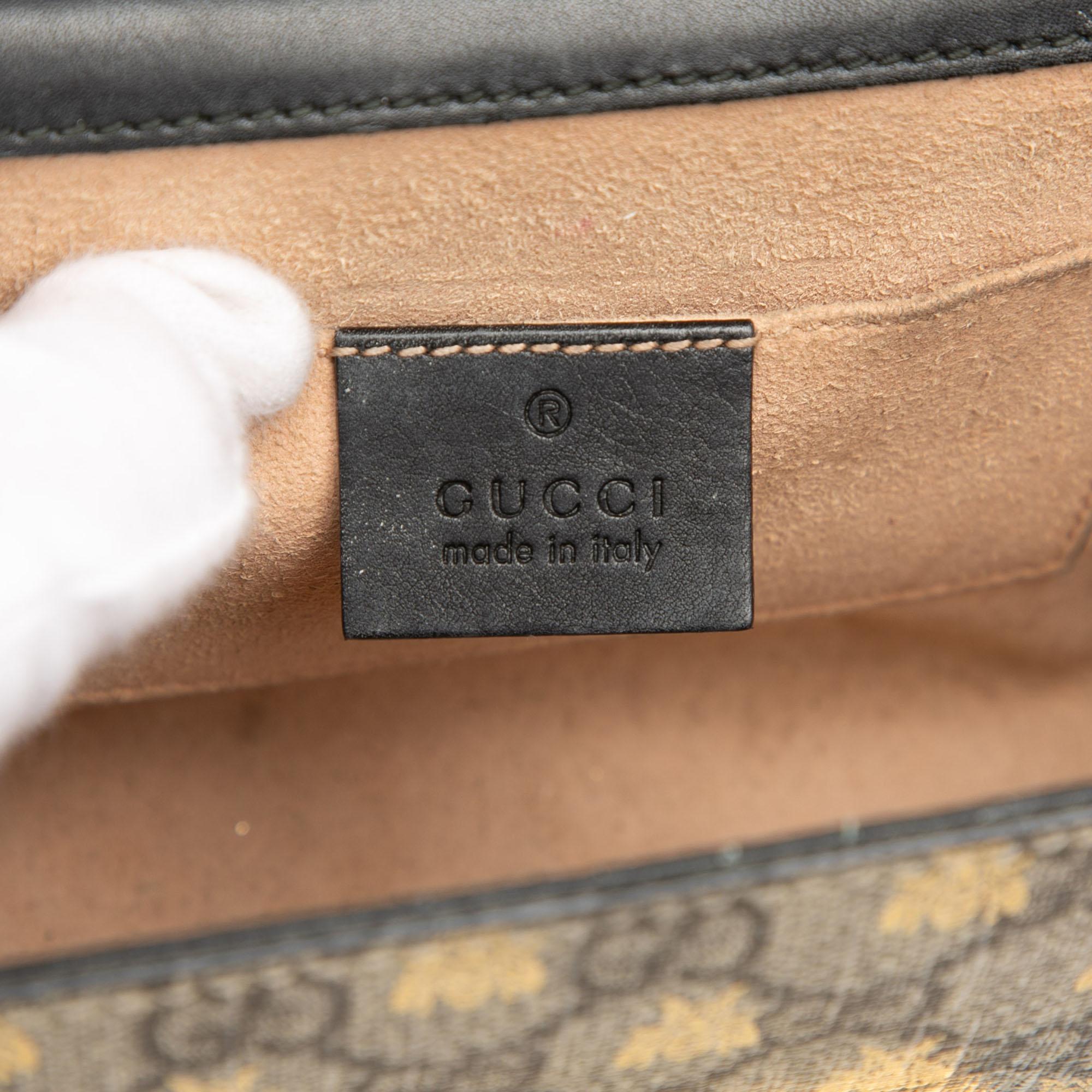 Gucci Small GG Supreme Bee Padlock Crossbody