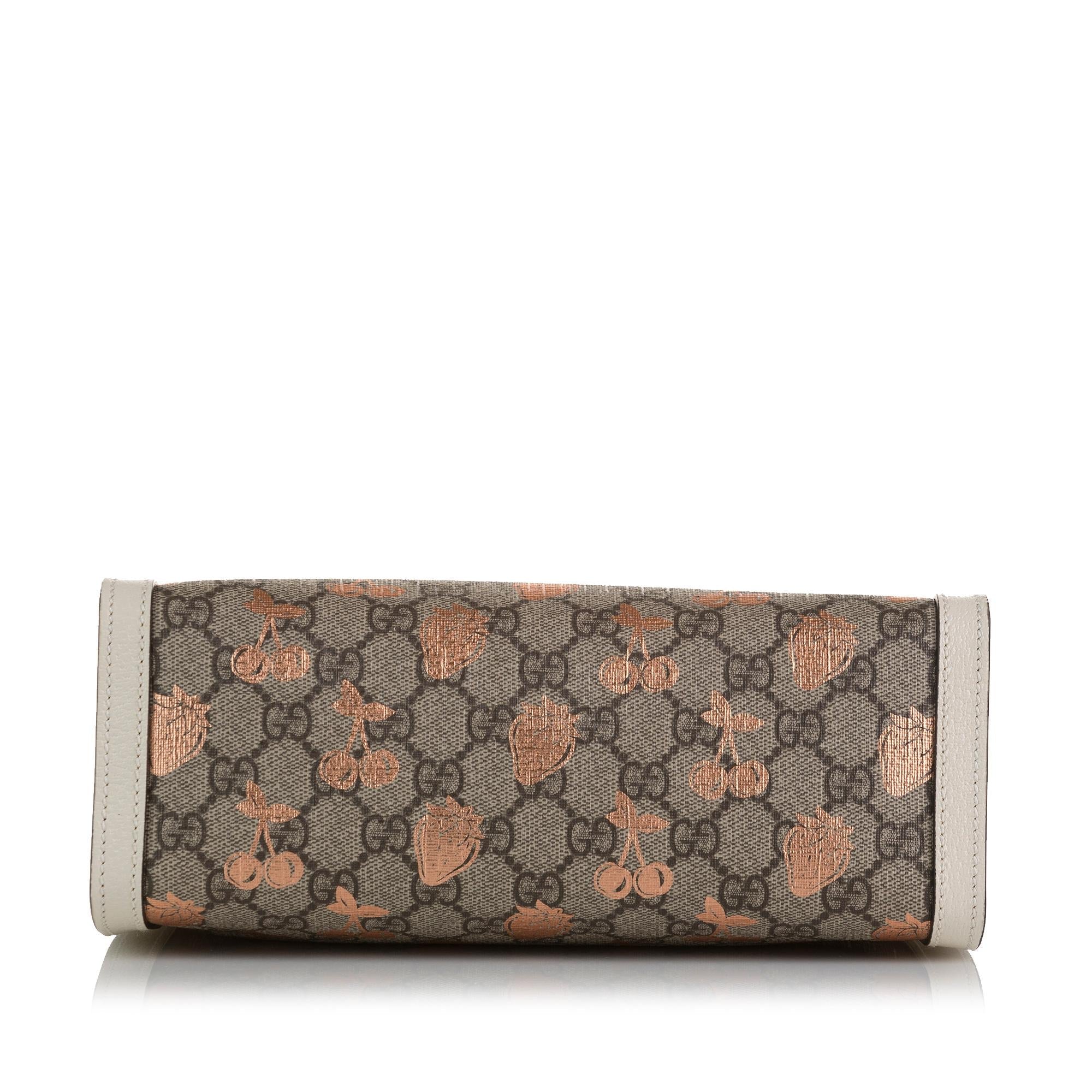 Gucci Small GG Supreme Berry Padlock Tote (SHG-pt4iss)