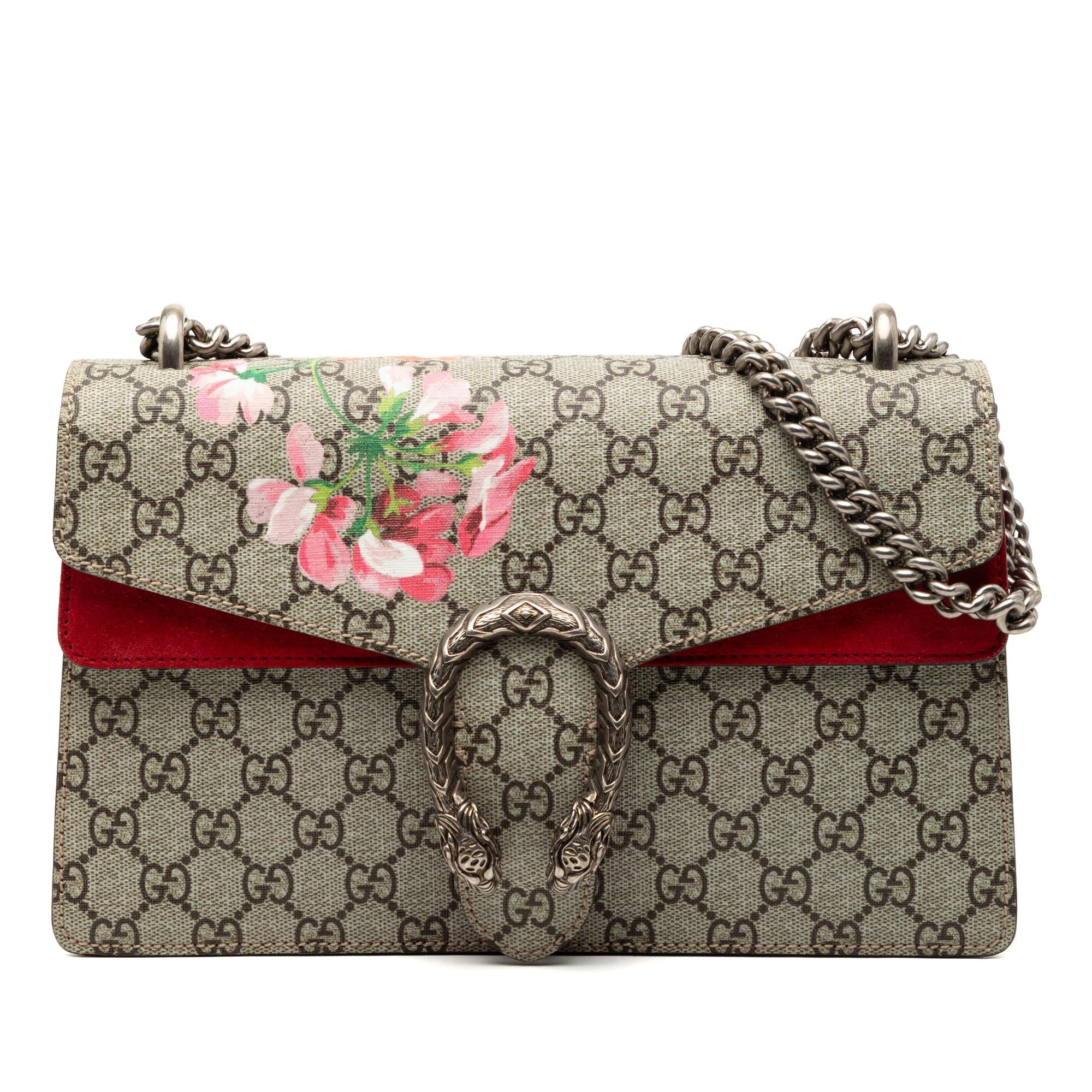 Gucci Small GG Supreme Blooms Dionysus Shoulder Bag