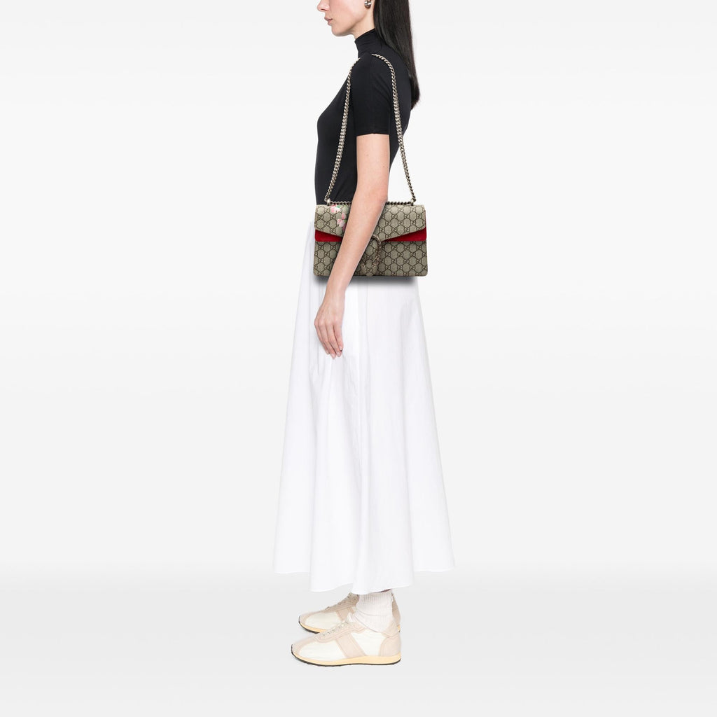 Gucci Small GG Supreme Blooms Dionysus Shoulder Bag