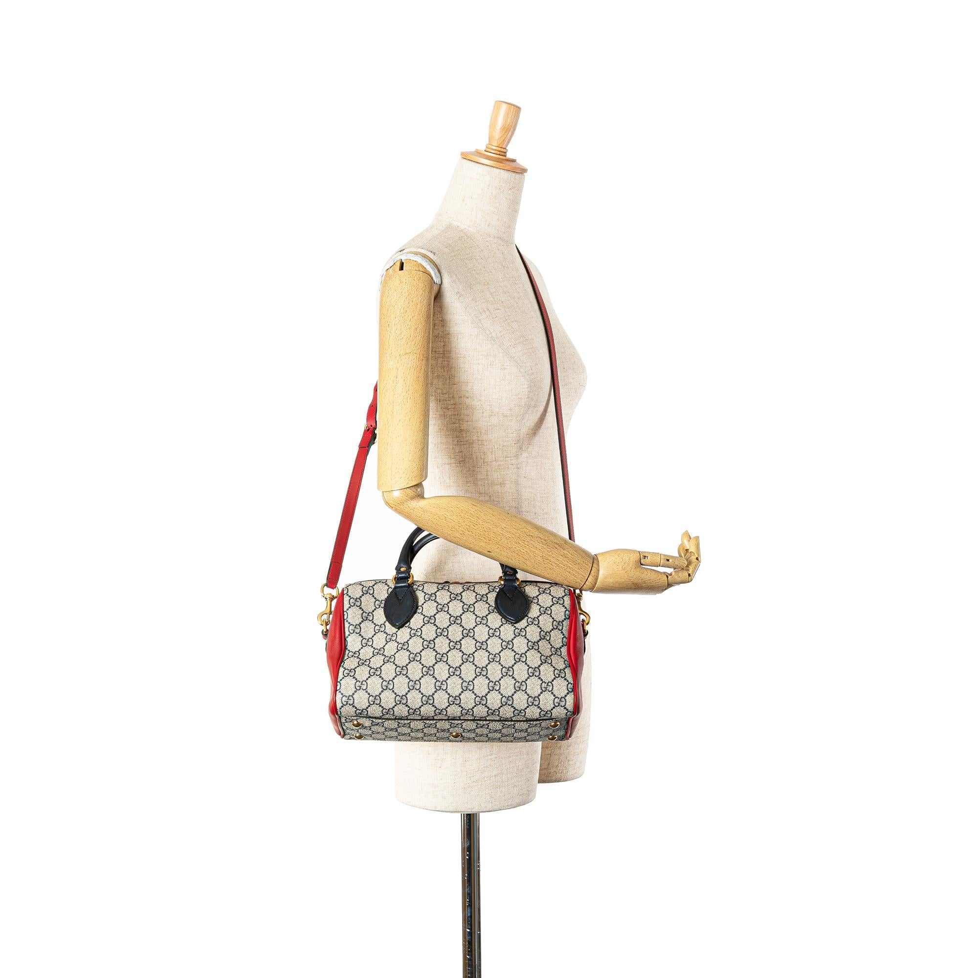 Gucci Small GG Supreme Boston Satchel