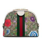 Gucci Small GG Supreme Flora Ophidia Dome (SHG-HswPWQ)