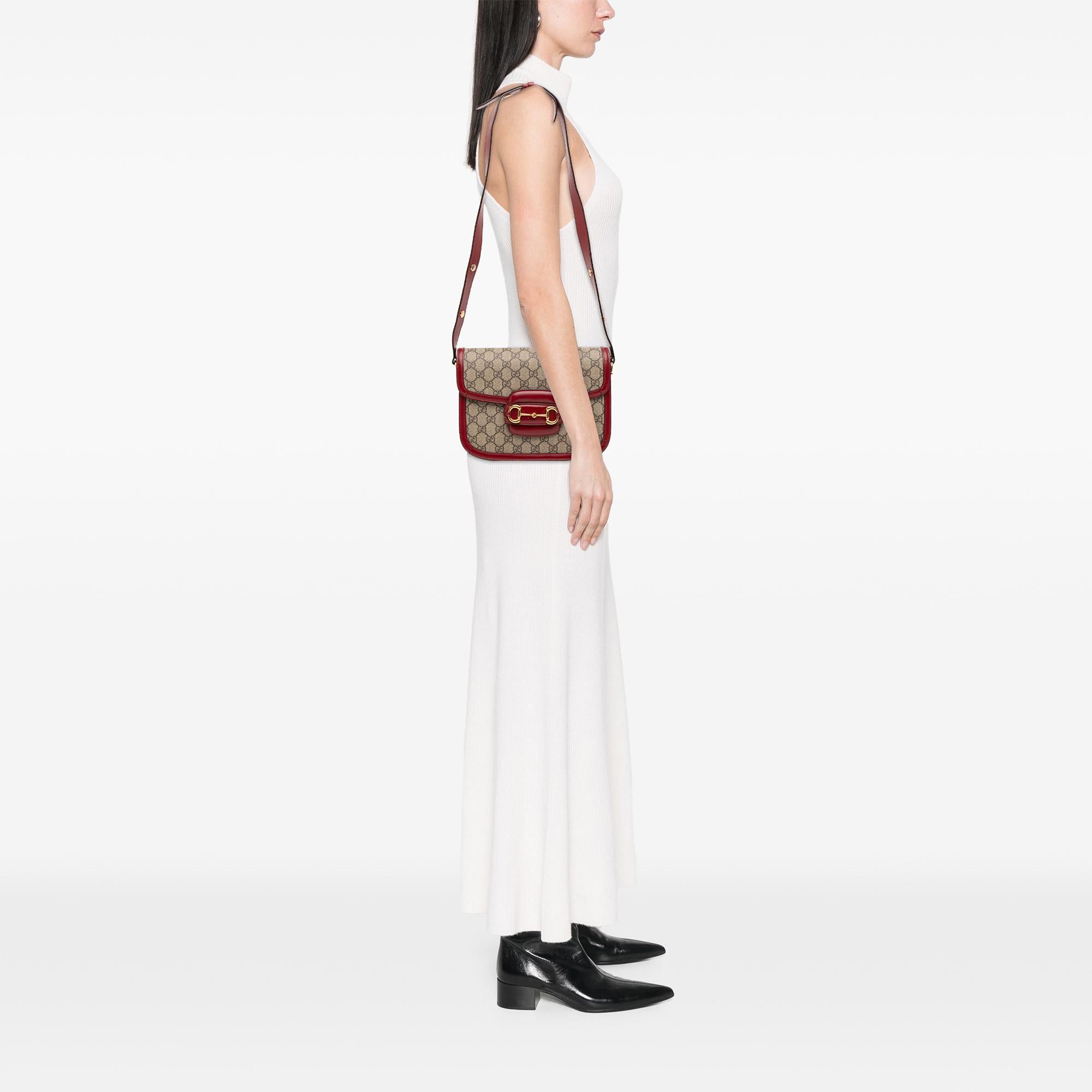 Gucci Small GG Supreme Horsebit 1955 Crossbody