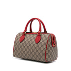 Gucci Small GG Supreme Kingsnake Heart Embroidered Satchel