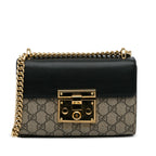 Gucci Small GG Supreme Padlock Crossbody (SHG-lh7Ikz)