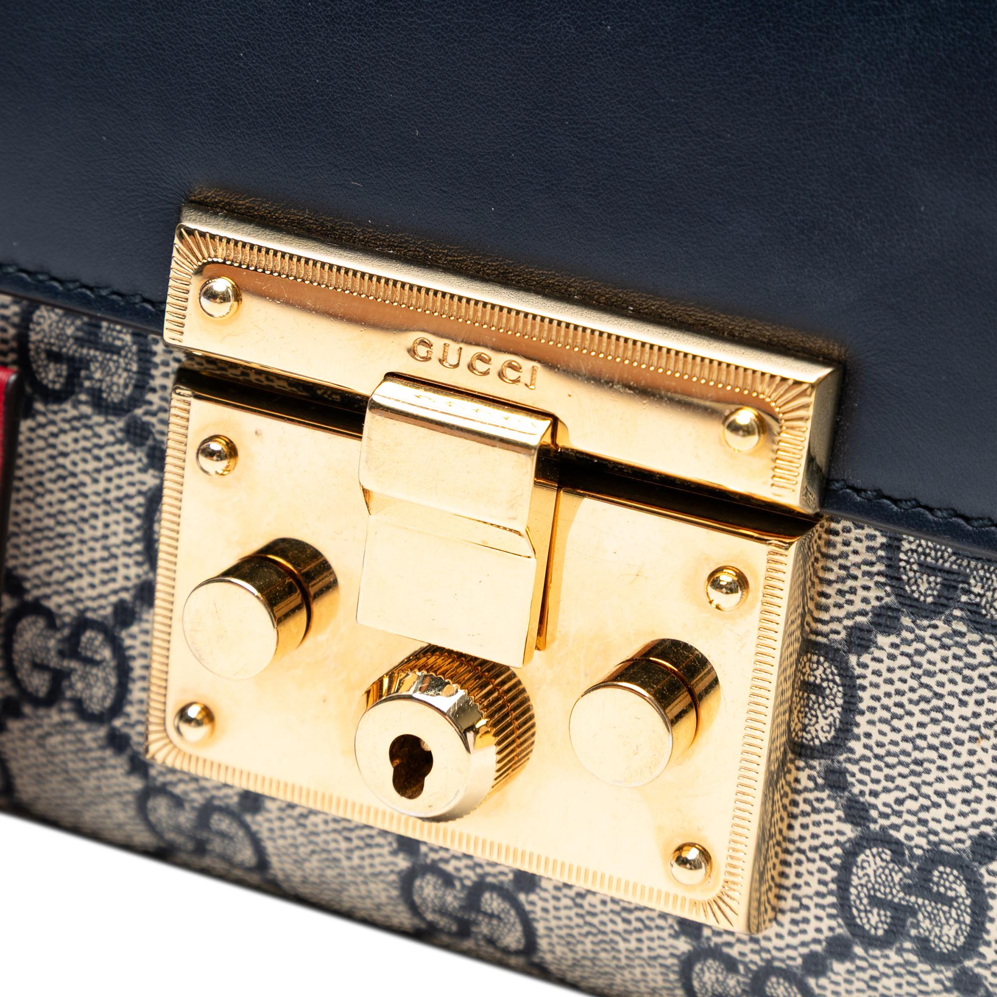 Gucci Small GG Supreme Padlock Crossbody