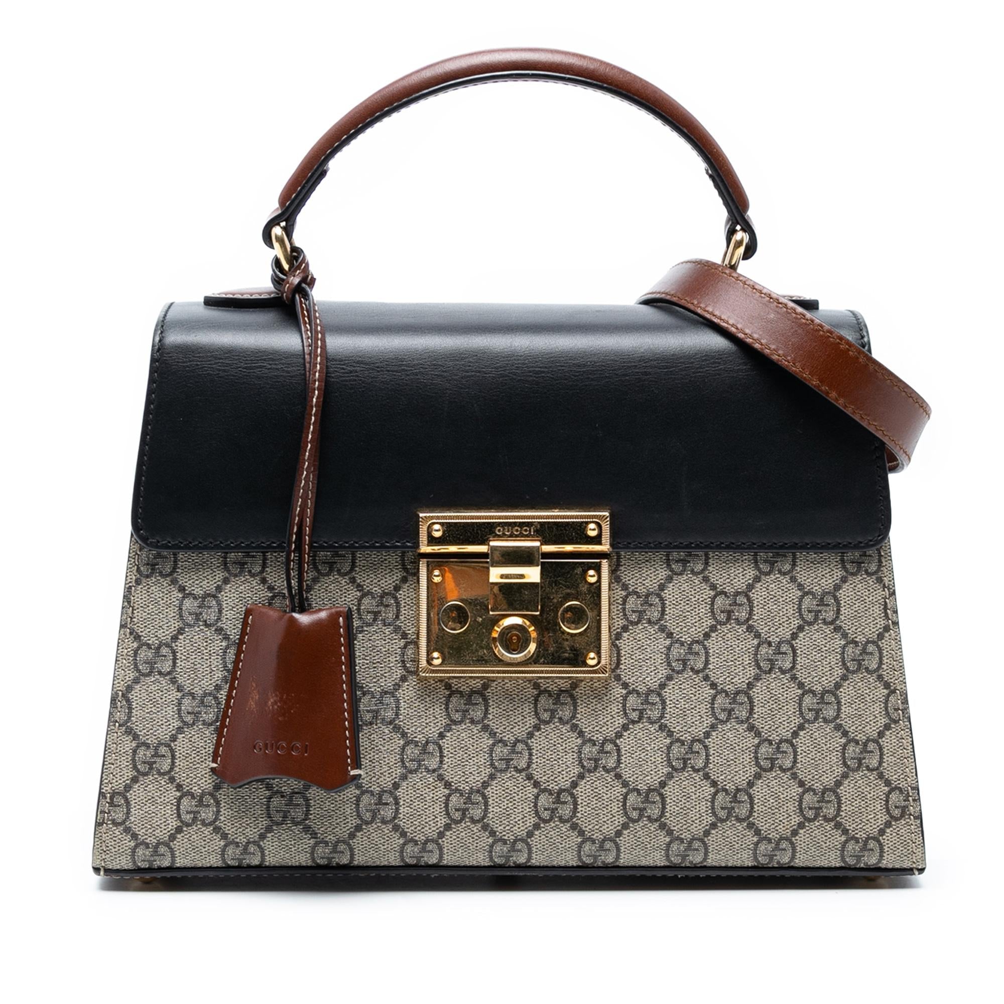 Gucci Small GG Supreme Padlock Satchel