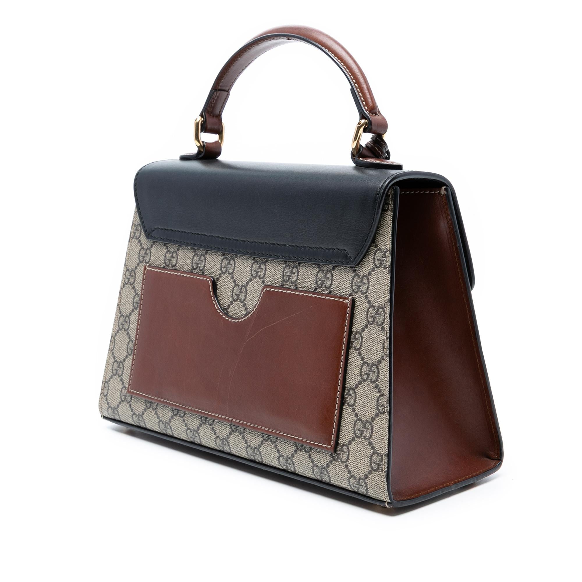 Gucci Small GG Supreme Padlock Satchel