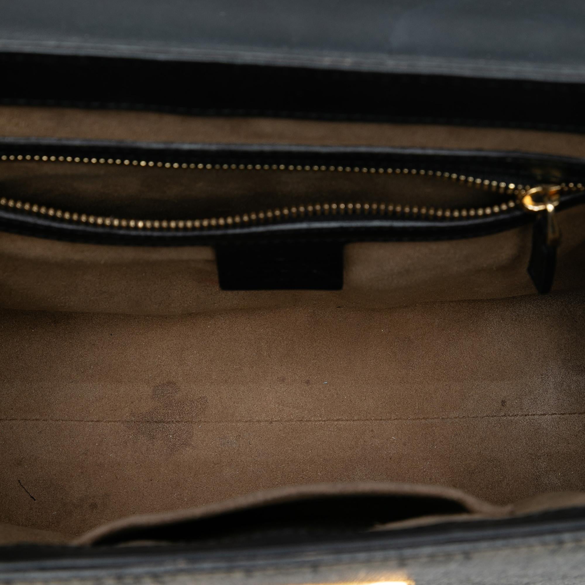 Gucci Small GG Supreme Padlock Satchel