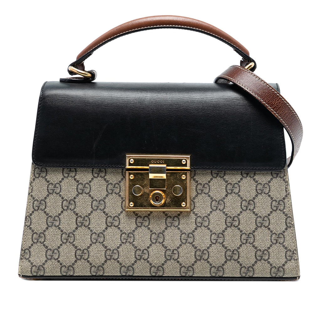 Gucci Small GG Supreme Padlock Satchel