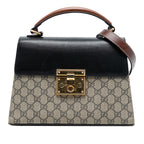Gucci Small GG Supreme Padlock Satchel