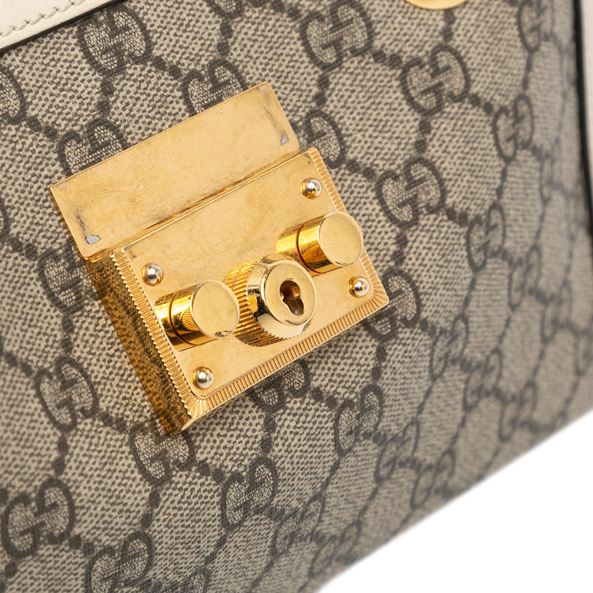 Gucci Small GG Supreme Padlock Tote