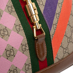 Gucci Small GG Supreme Web Geometric Jackie 1961 Crossbody