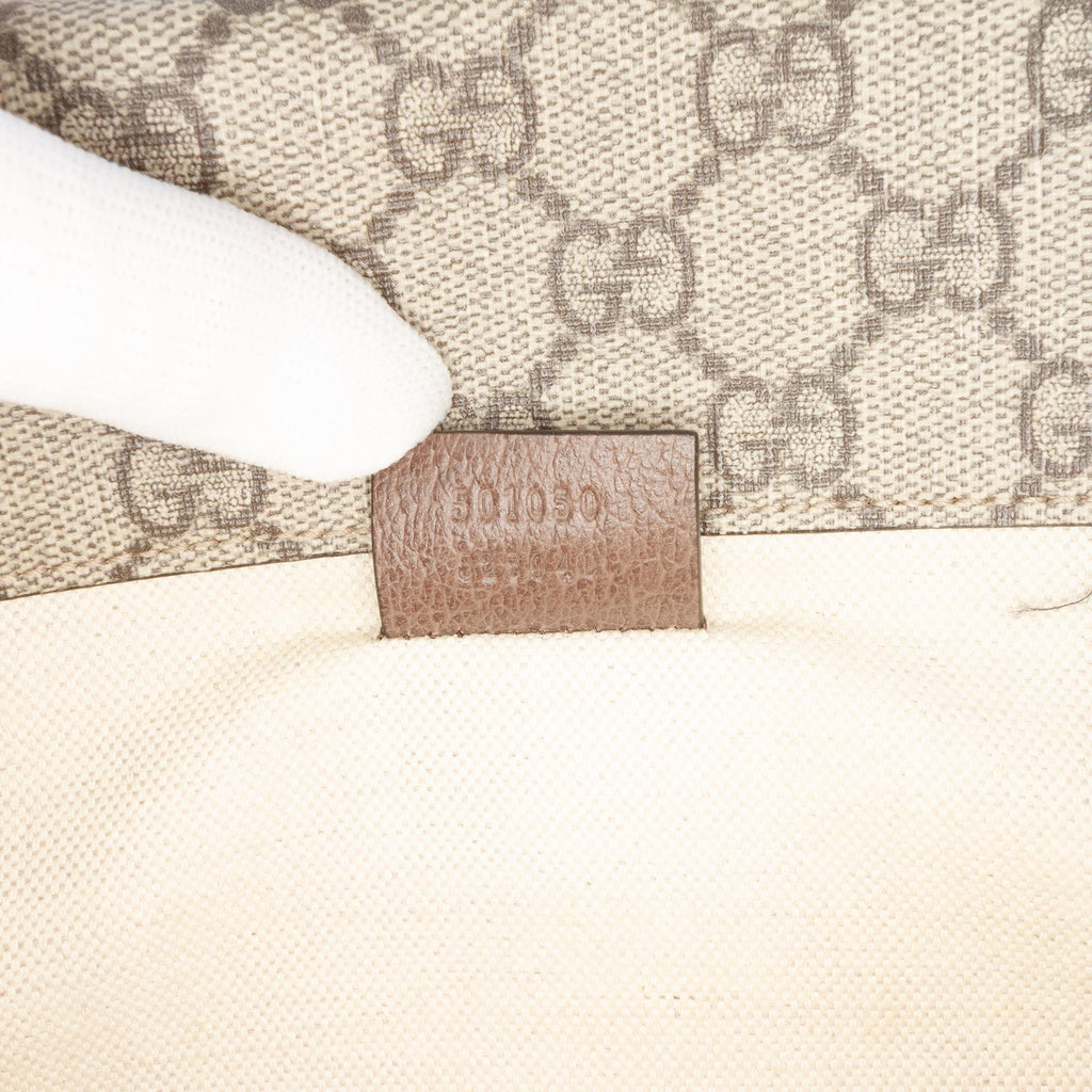 Gucci Small GG Supreme Web Neo Vintage Double Flap Messenger Bag