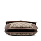 Gucci Small GG Supreme Web Neo Vintage Double Flap Messenger Bag