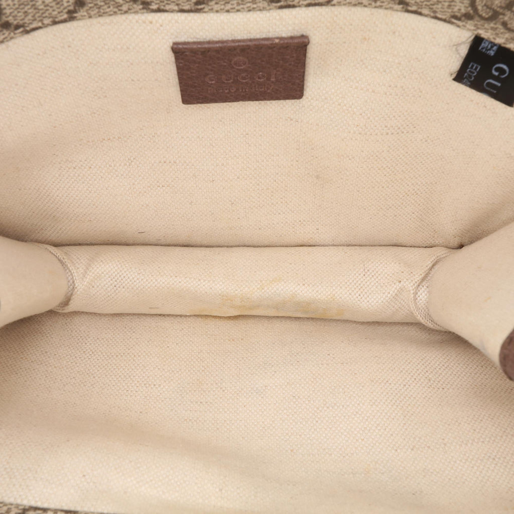 Gucci Small GG Supreme Web Neo Vintage Double Flap Messenger Bag