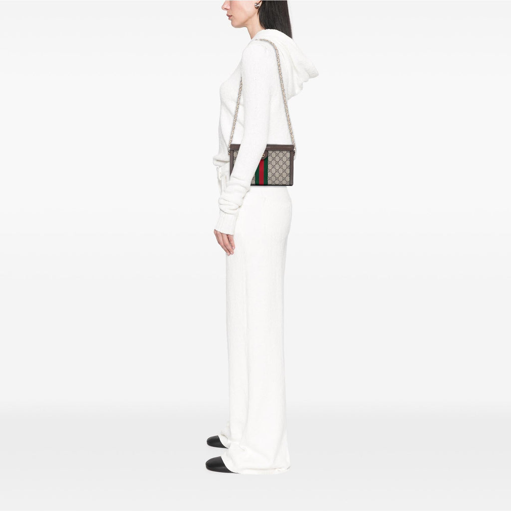 Gucci Small GG Supreme Web Ophidia Chain Crossbody