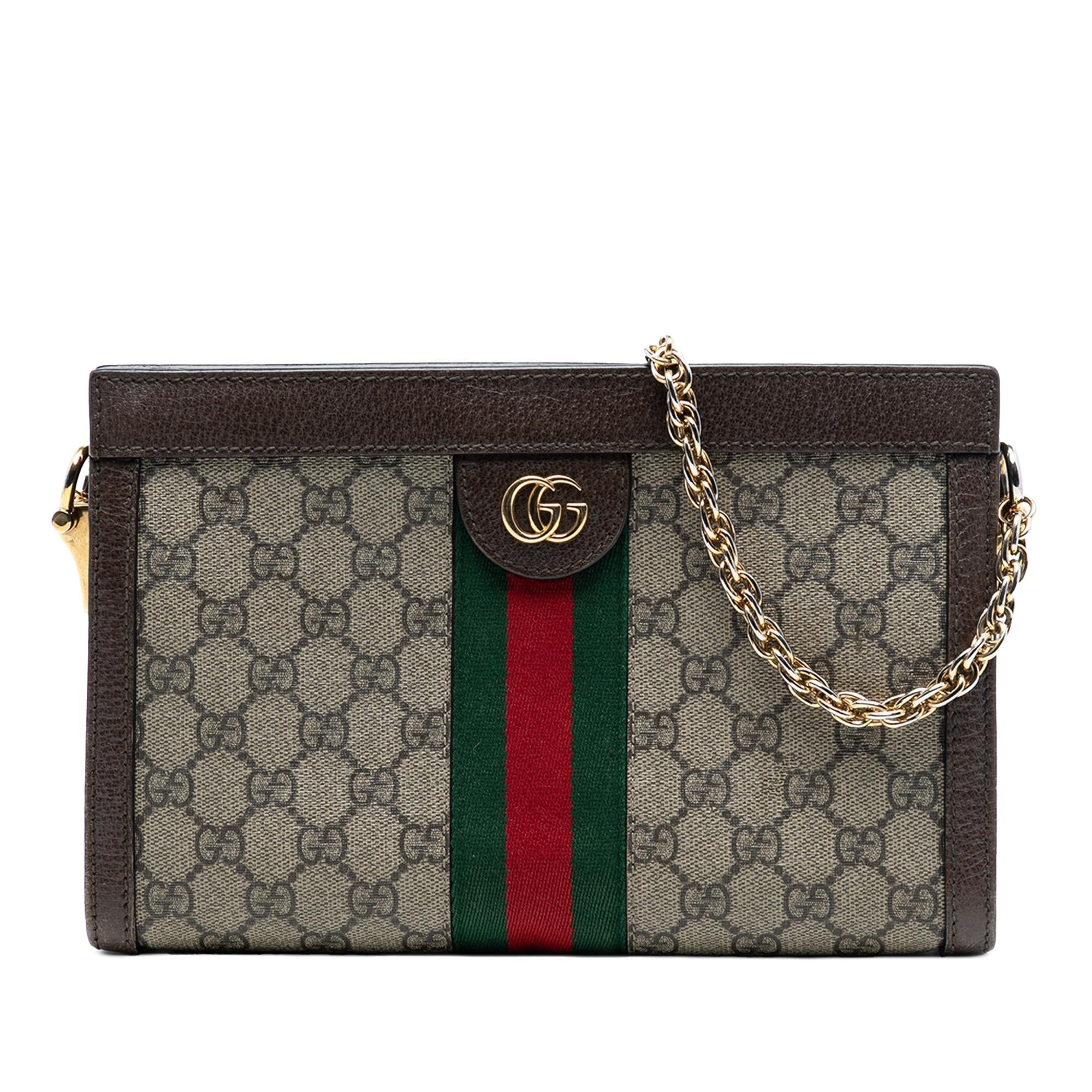 Gucci Small GG Supreme Web Ophidia Chain Crossbody