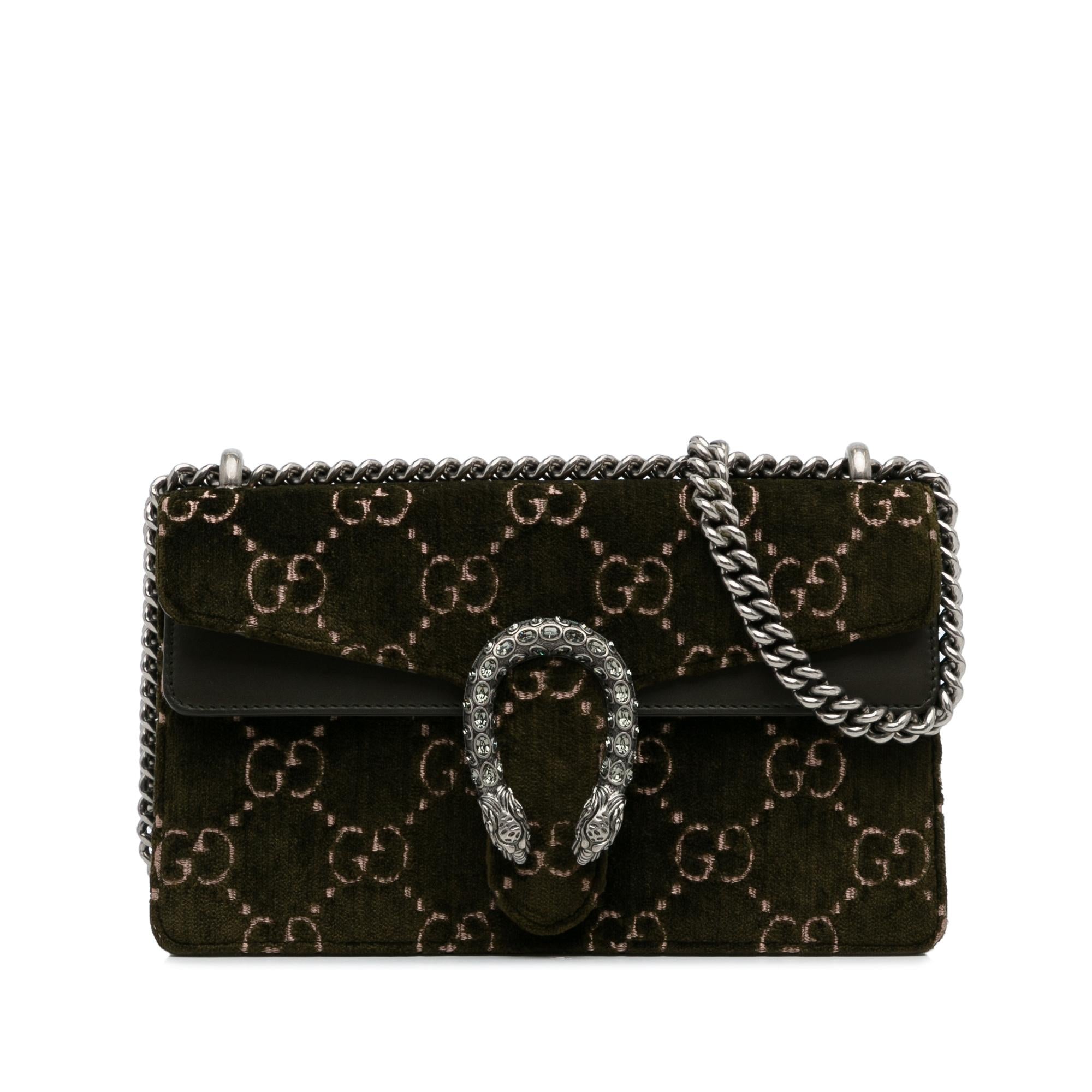 Gucci Small GG Velvet Dionysus Shoulder  Bag (SHG-kiB2ot)