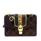 Gucci Small GG Velvet Sylvie Crossbody (SHG-UdhlJD)