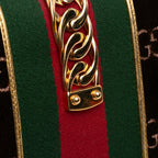 Gucci Small GG Velvet Sylvie Crossbody
