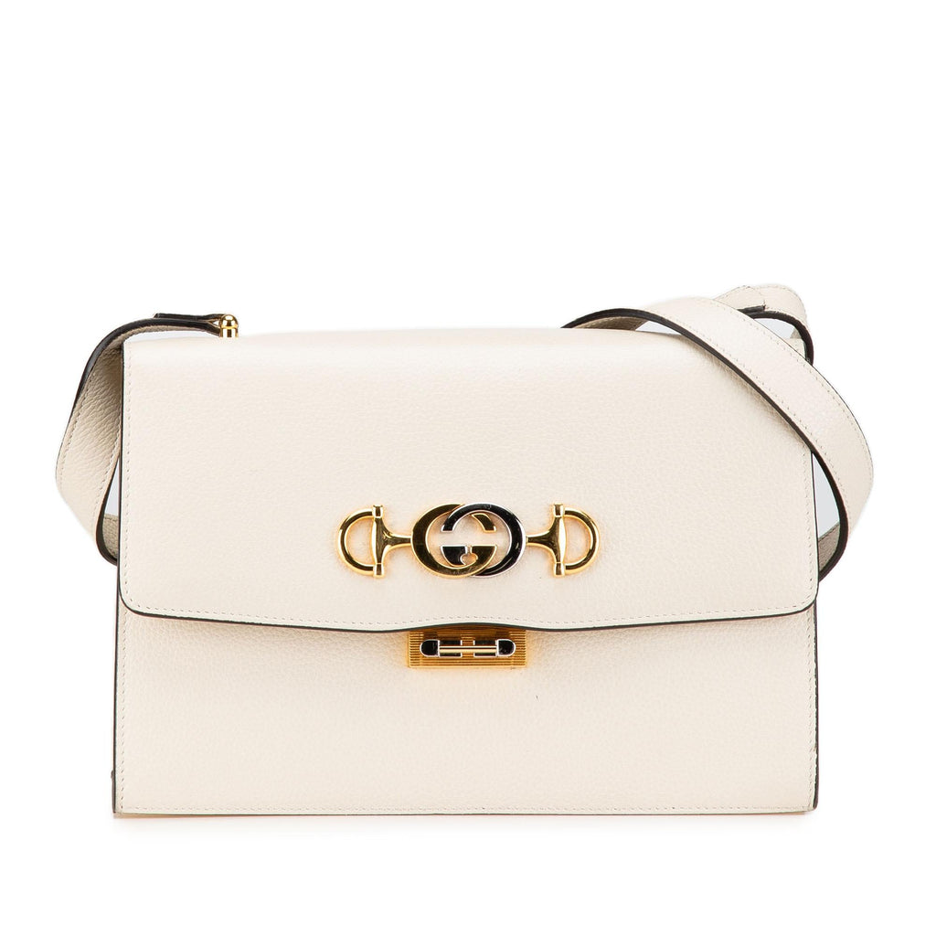 Gucci Small Grainy Calfskin Zumi Flap Crossbody