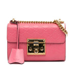 Gucci Small Guccissima Padlock Crossbody Bag (SHG-1P2MX2)