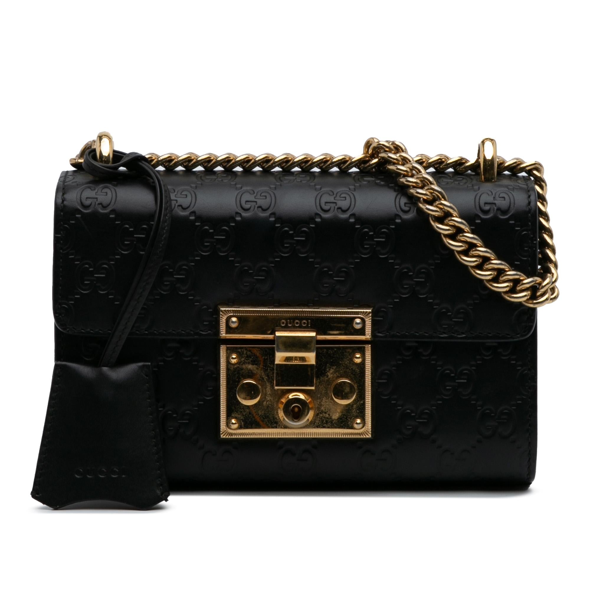 Gucci Small Guccissima Padlock Crossbody