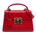 Gucci Small Guccissima Padlock Satchel