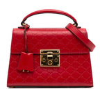 Gucci Small Guccissima Padlock Satchel