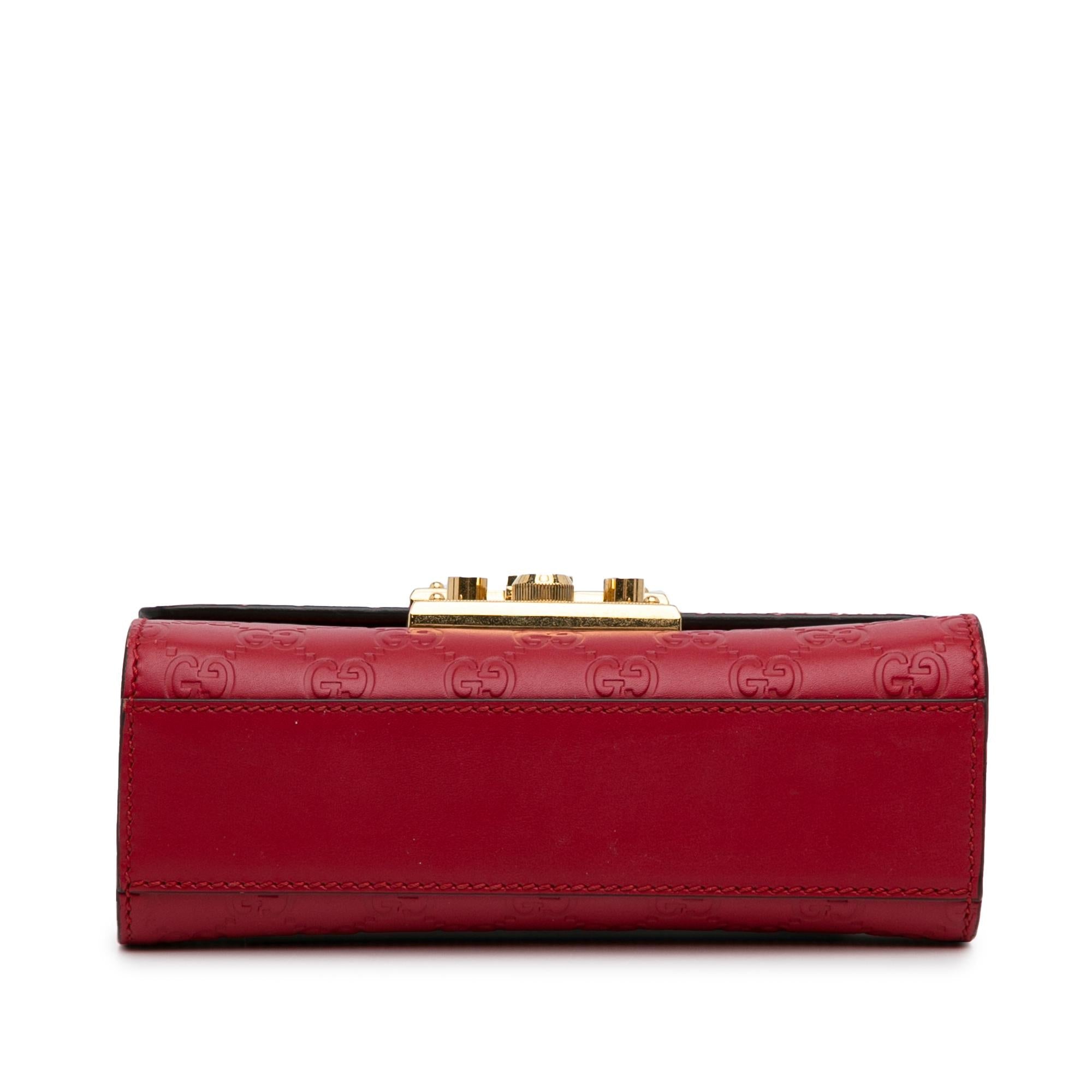 Gucci Small Guccissima Padlock Shoulder Bag (SHG-XCo2UJ)