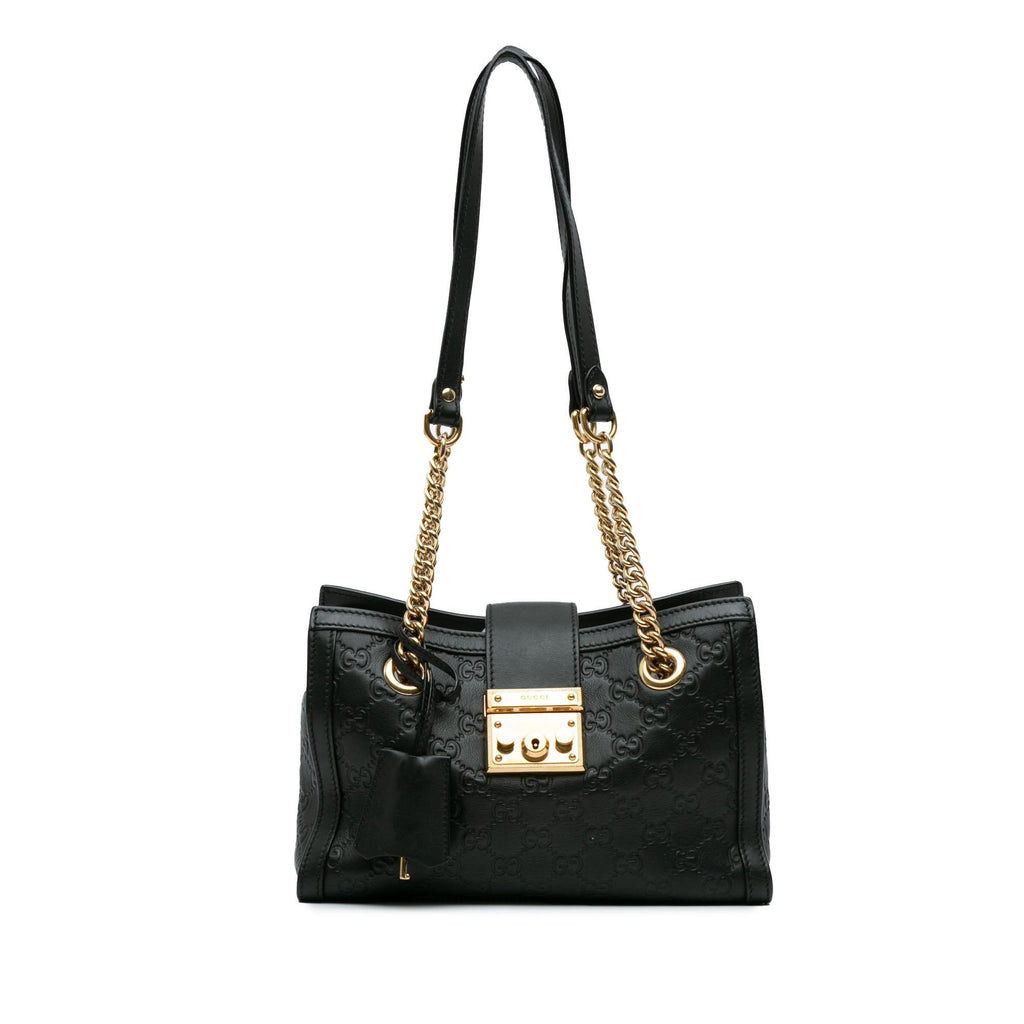 Gucci Small Guccissima Padlock Tote (SHG-xLAbOa)