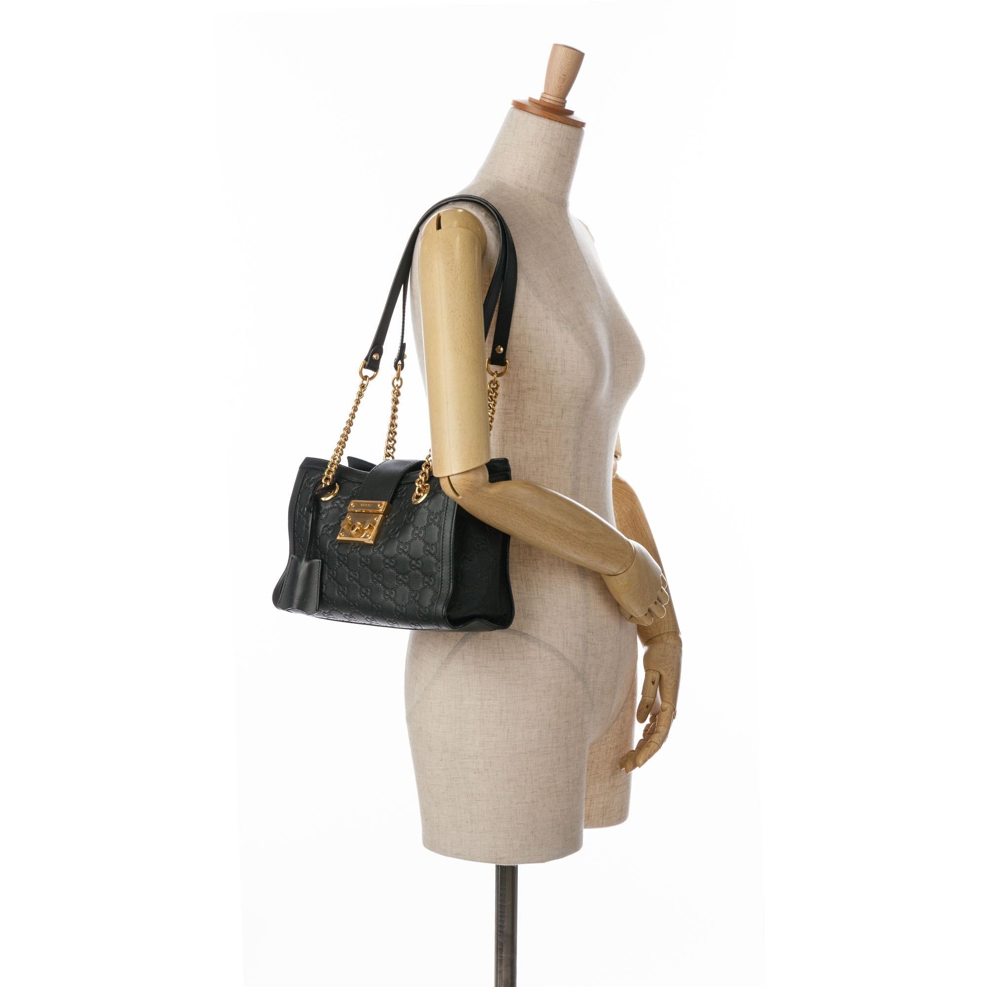 Gucci Small Guccissima Padlock Tote (SHG-xLAbOa)