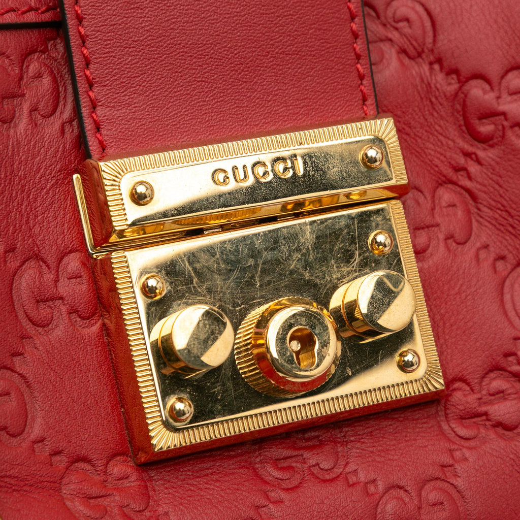 Gucci Small Guccissima Padlock Tote