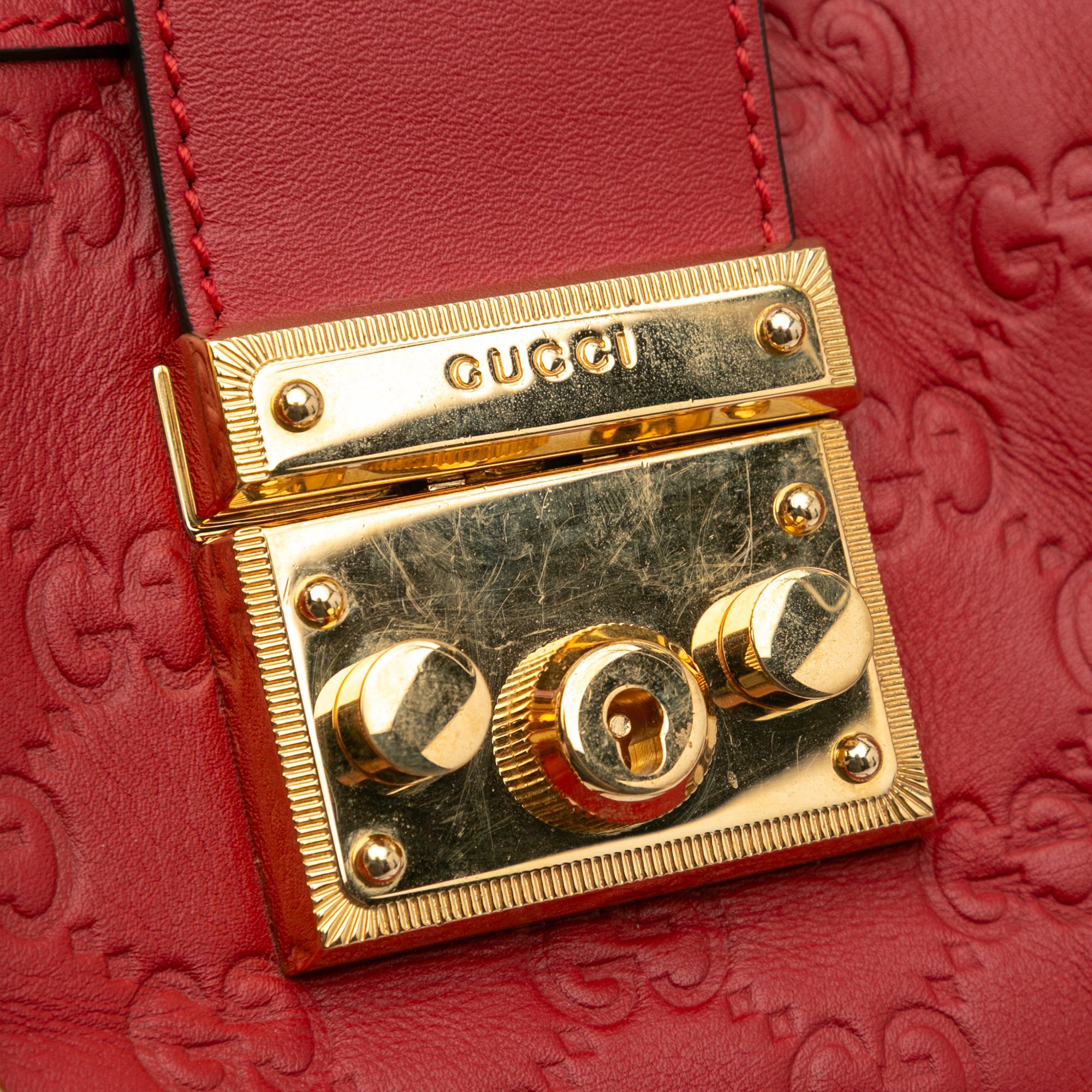 Gucci Small Guccissima Padlock Tote