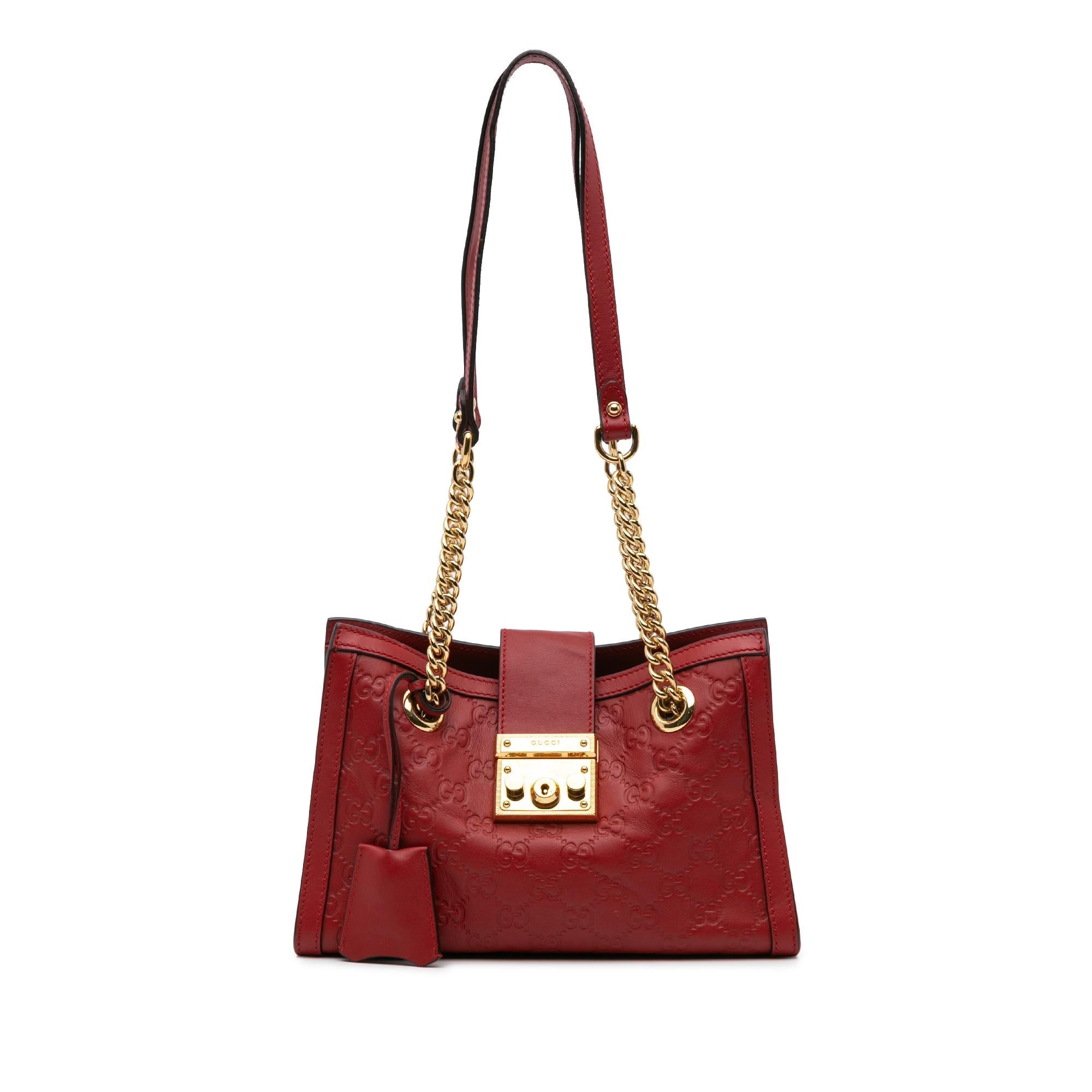 Gucci Small Guccissima Padlock Tote