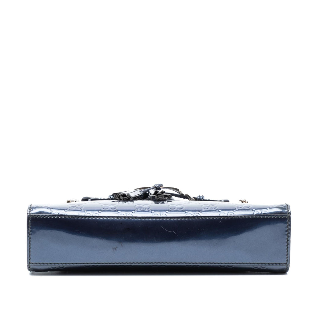 Gucci Small Guccissima Patent Emily Shoulder Bag