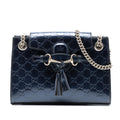 Gucci Small Guccissima Patent Emily Shoulder Bag