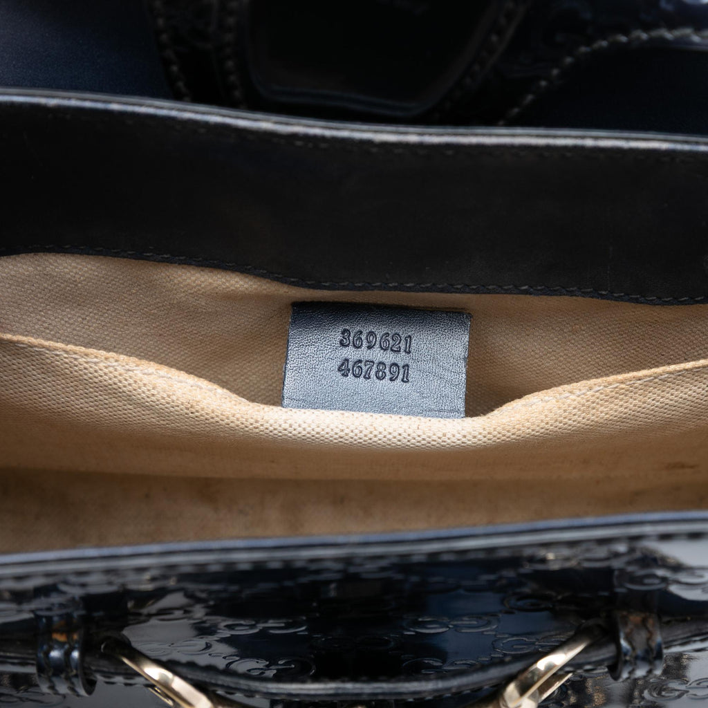 Gucci Small Guccissima Patent Emily Shoulder Bag