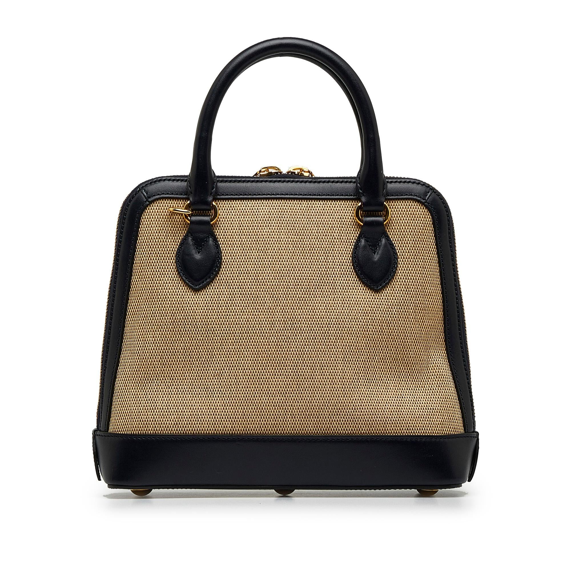 Gucci Small Horsebit 1955 Canvas Top Handle (SHG-hasten)