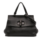 Gucci Small Leather Bamboo Daily Satchel