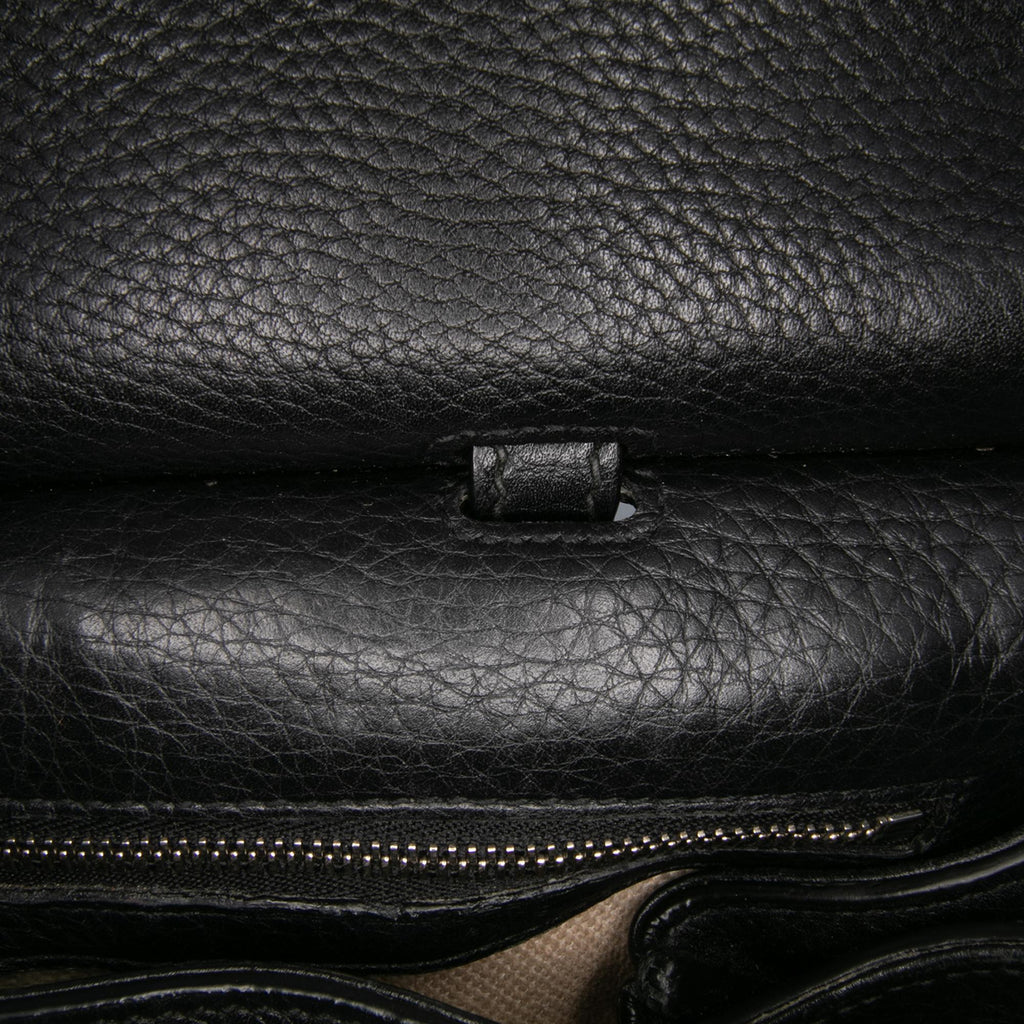 Gucci Small Leather Bamboo Daily Satchel