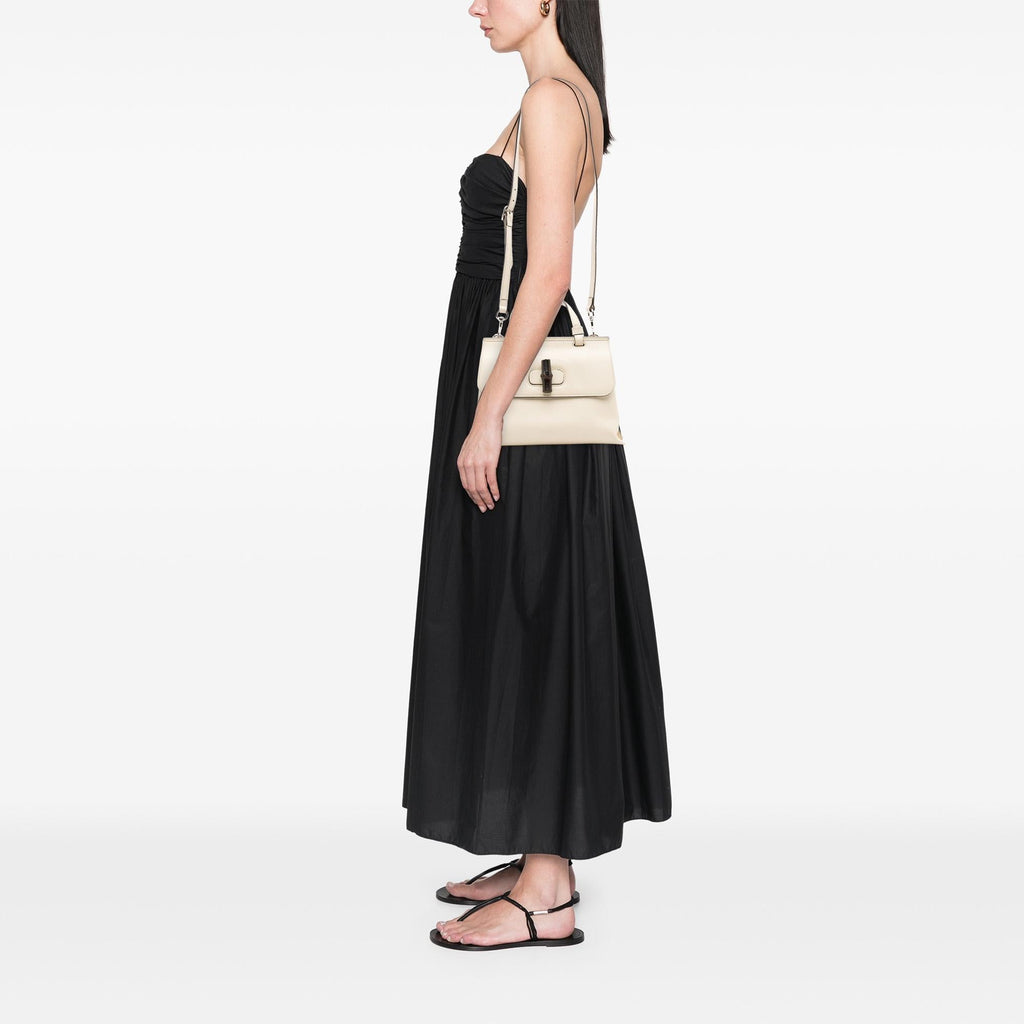 Gucci Small Leather Bamboo Daily Satchel