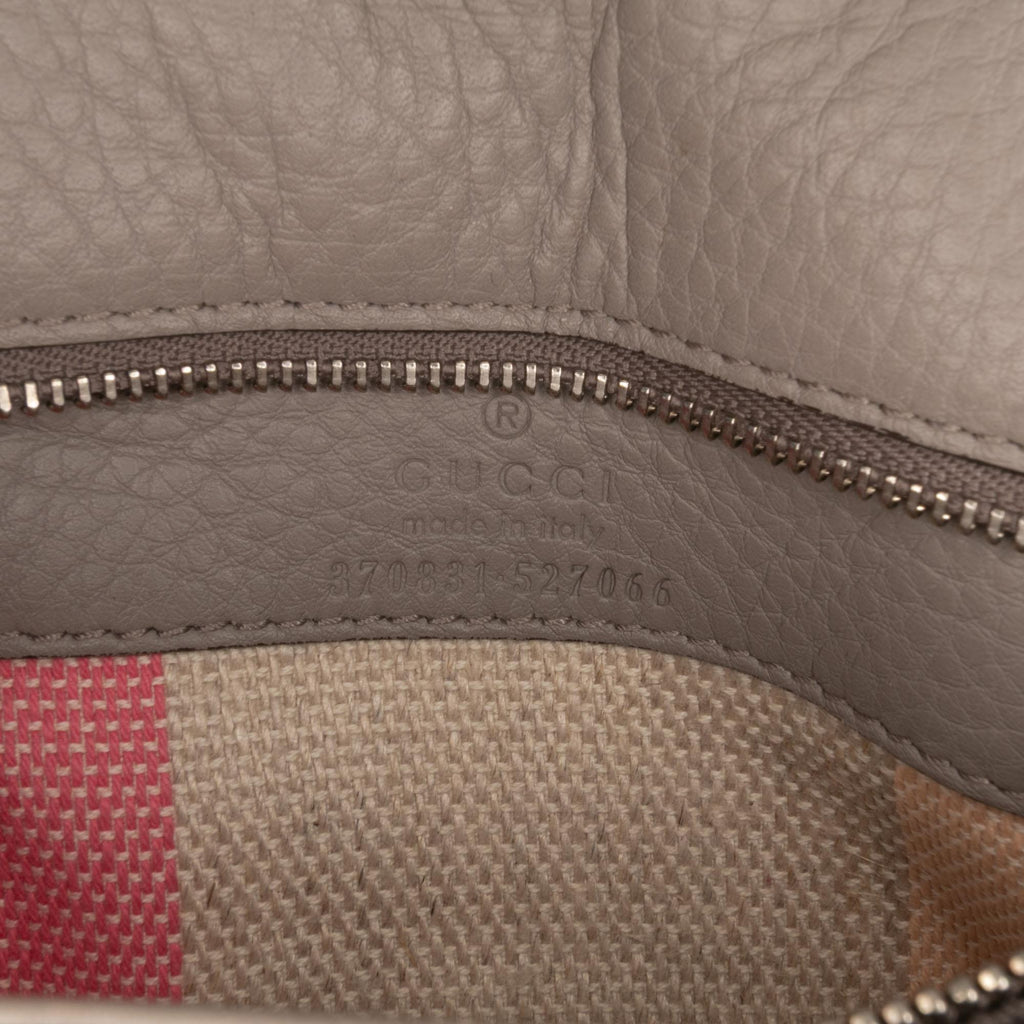 Gucci Small Leather Bamboo Daily Satchel
