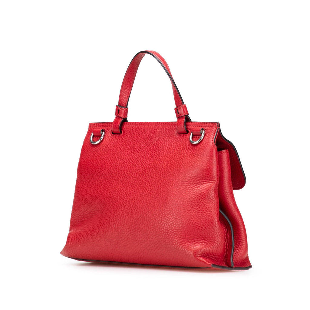 Gucci Small Leather Bamboo Daily Satchel