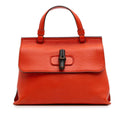 Gucci Small Leather Bamboo Daily Satchel