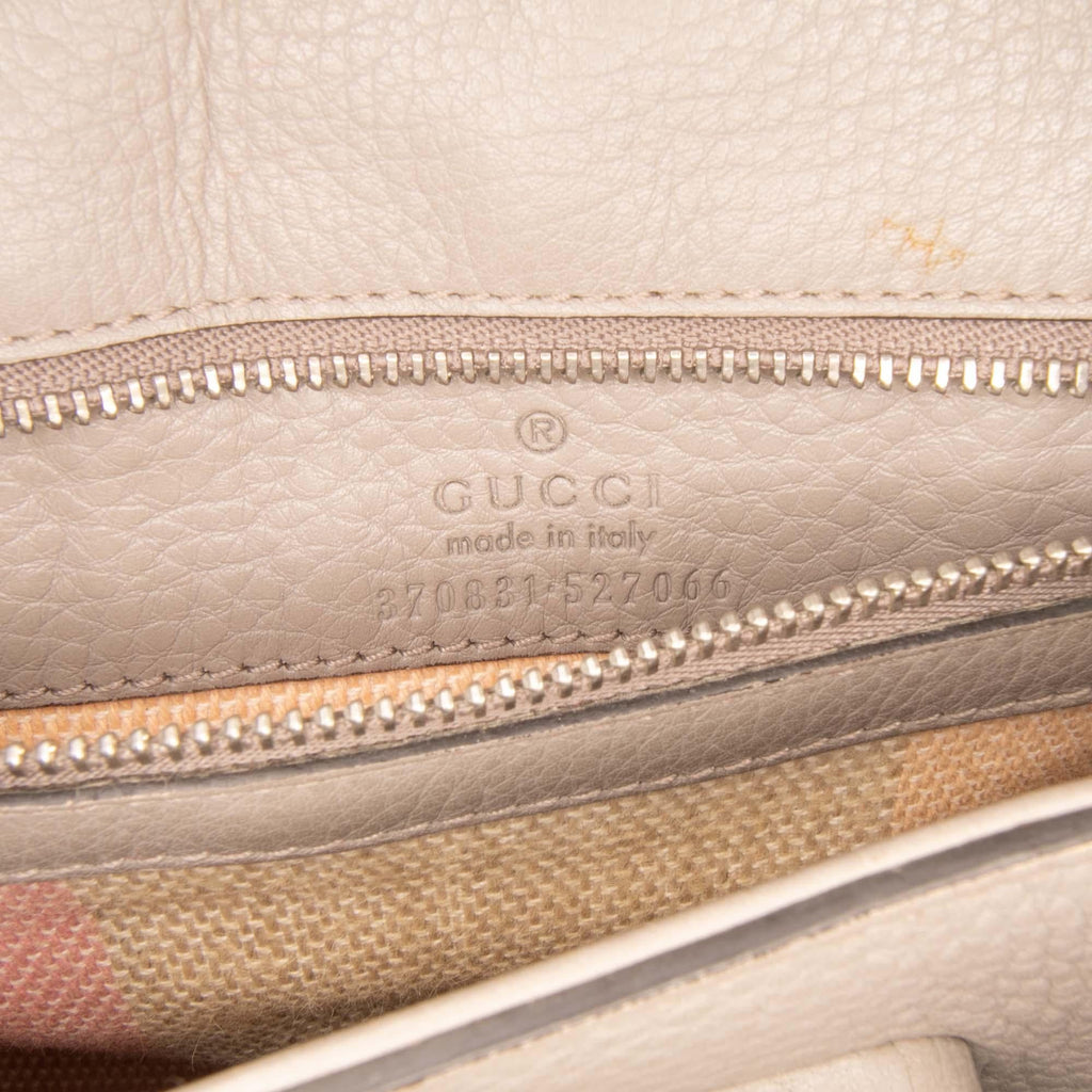 Gucci Small Leather Bamboo Daily Satchel
